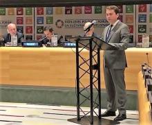 Андрей Чибис представил в ООН проект рейтингового голосования по городской среде 