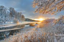 Фото зимнего утро пейзаж